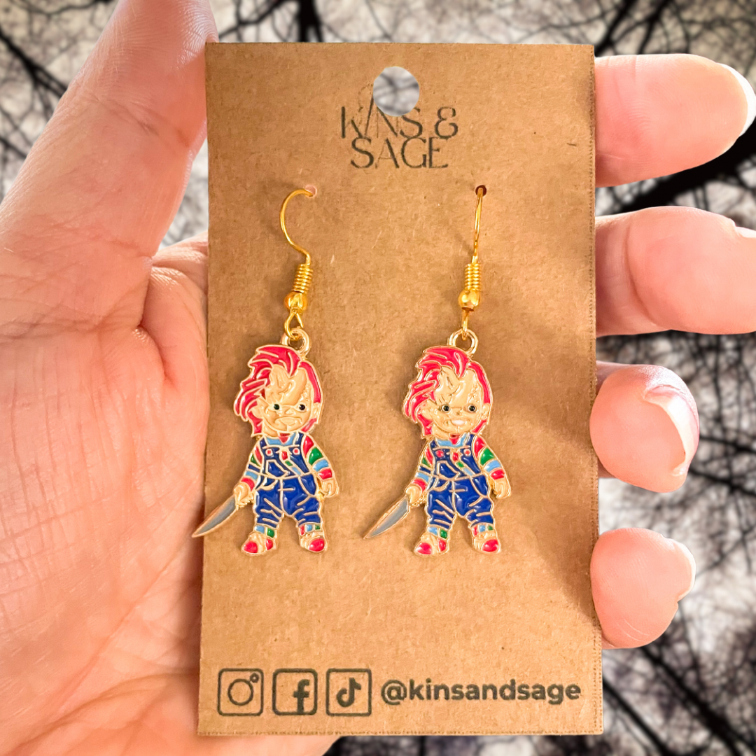 Scary Doll Earrings